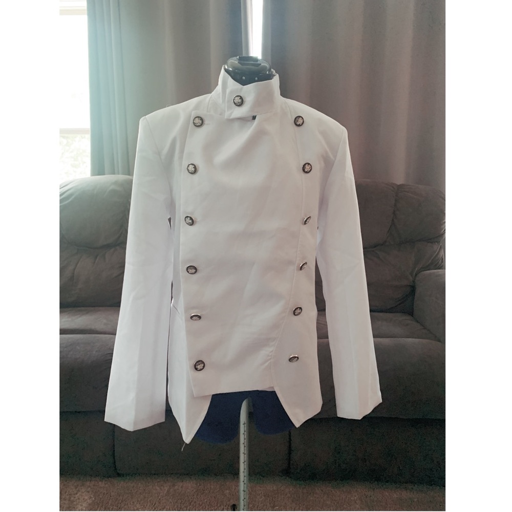 Double Breasted White Coat - image 5